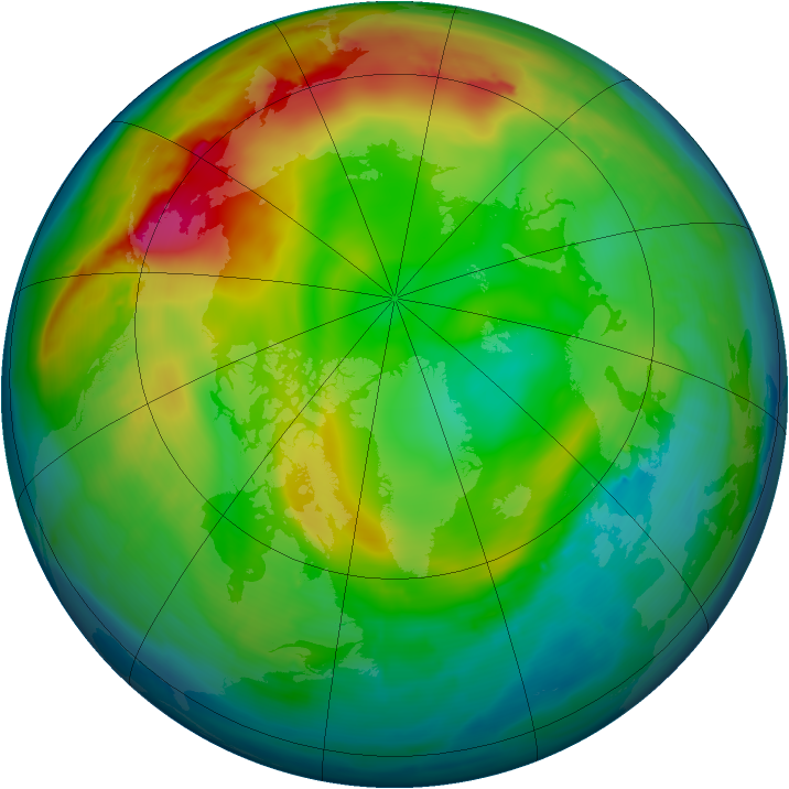 Arctic ozone map for 18 December 2014